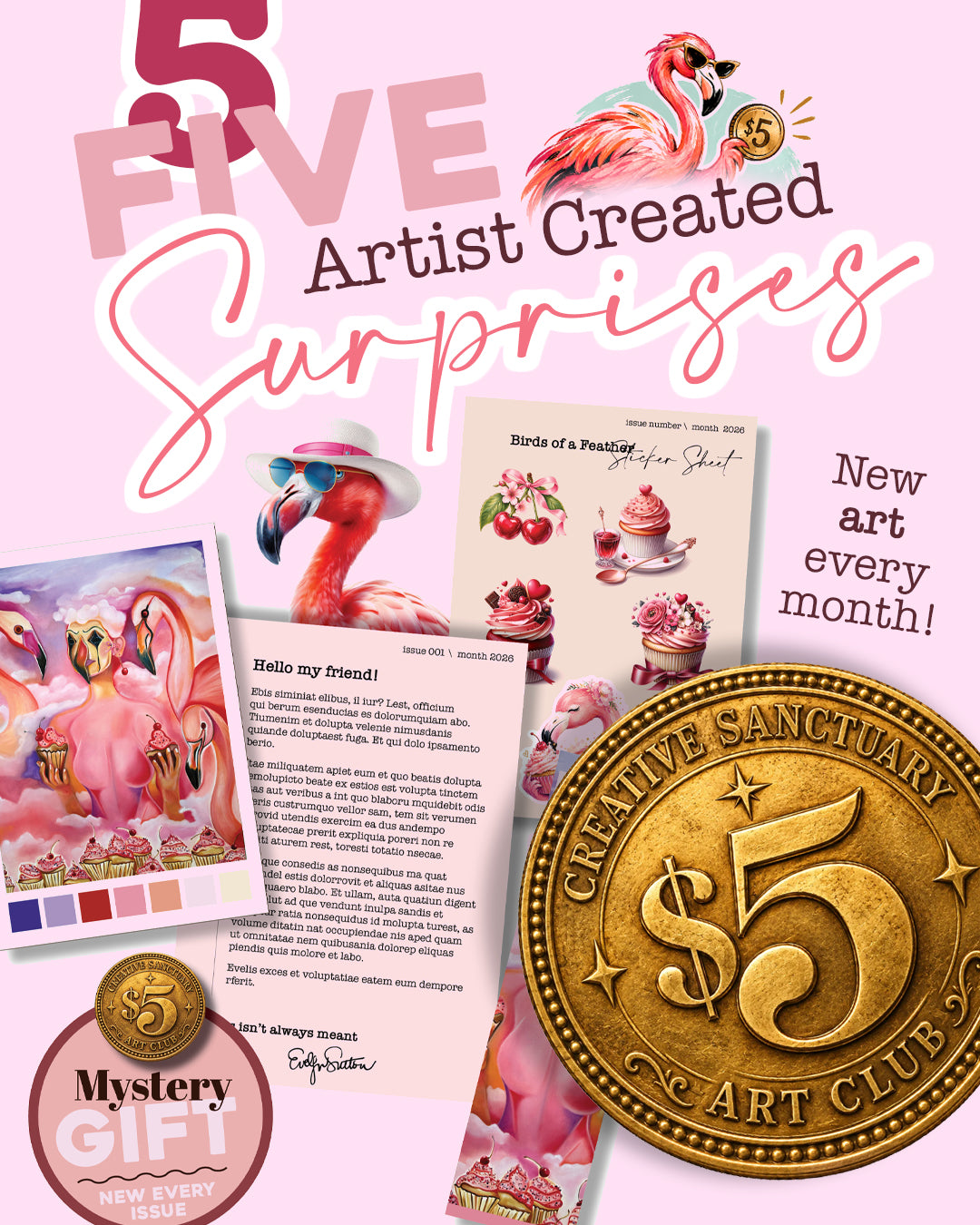 5 FOR $5 ART CLUB