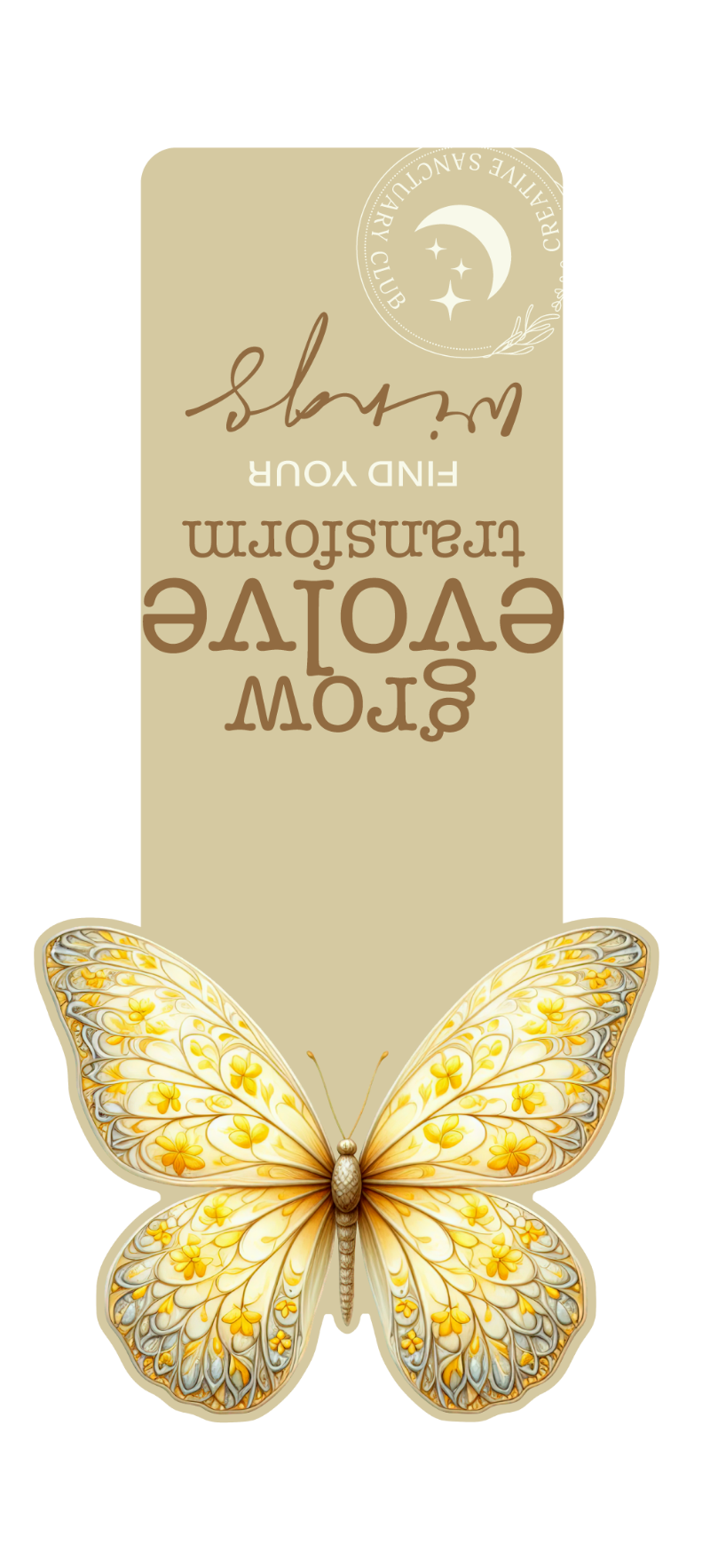 Dreamy Butterfly Die-Cut Magnetic Bookmark