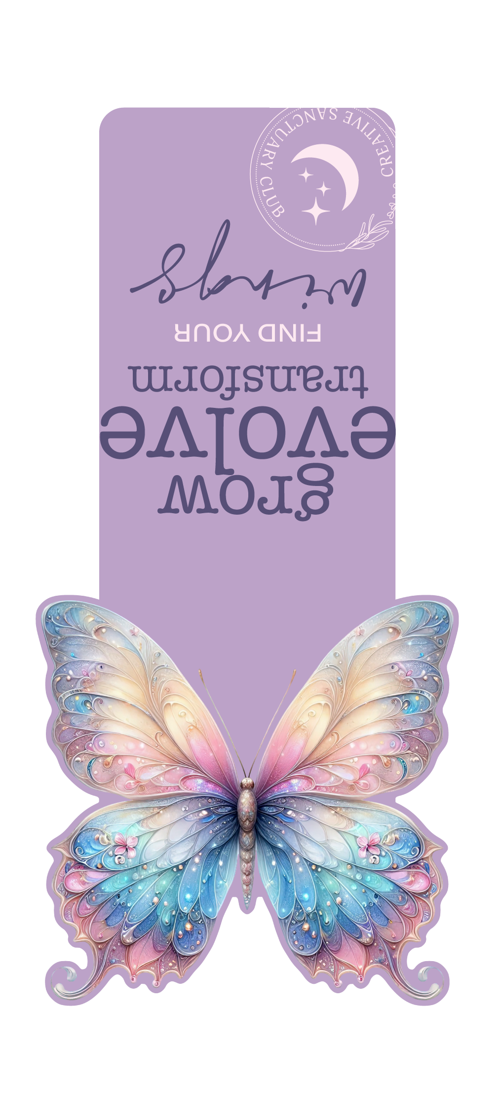 Dreamy Butterfly Die-Cut Magnetic Bookmark