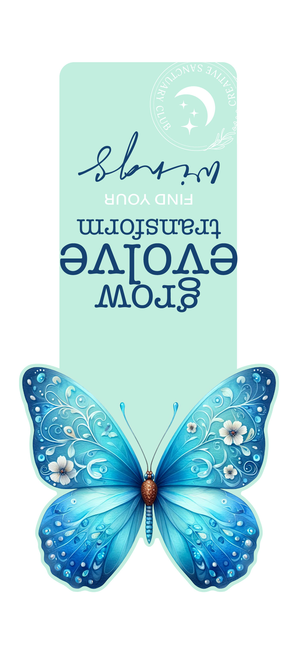 Dreamy Butterfly Die-Cut Magnetic Bookmark