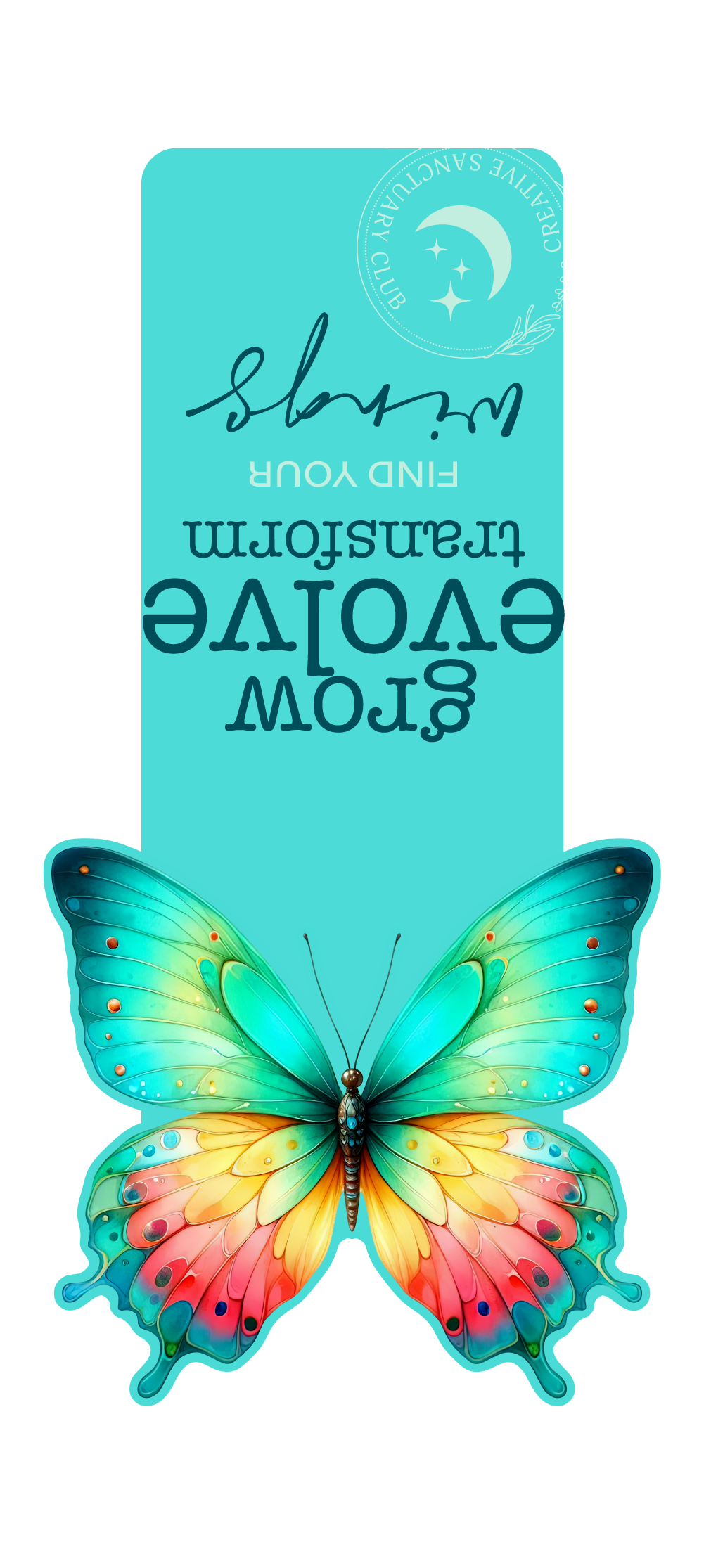 Dreamy Butterfly Die-Cut Magnetic Bookmark