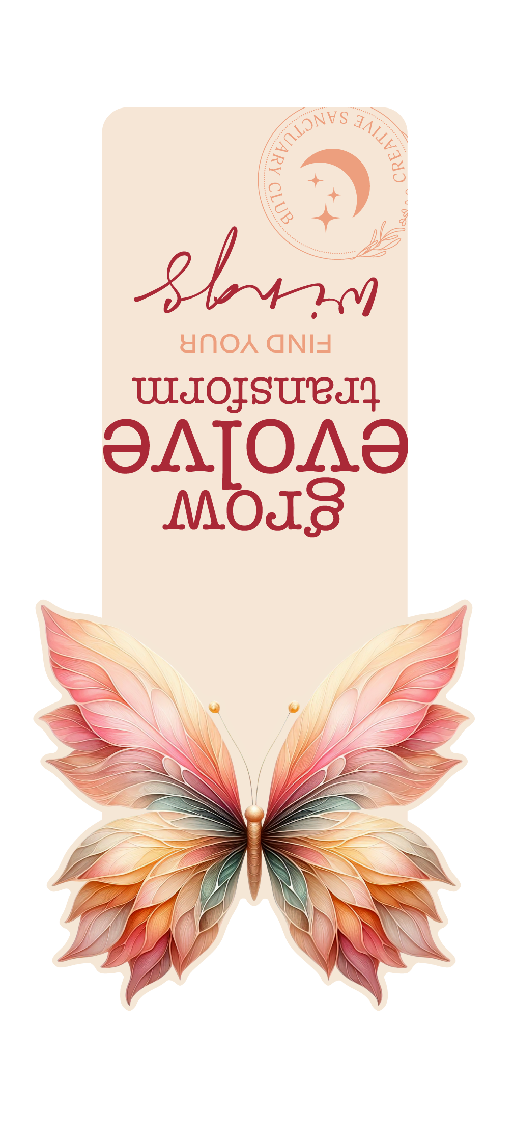 Dreamy Butterfly Die-Cut Magnetic Bookmark
