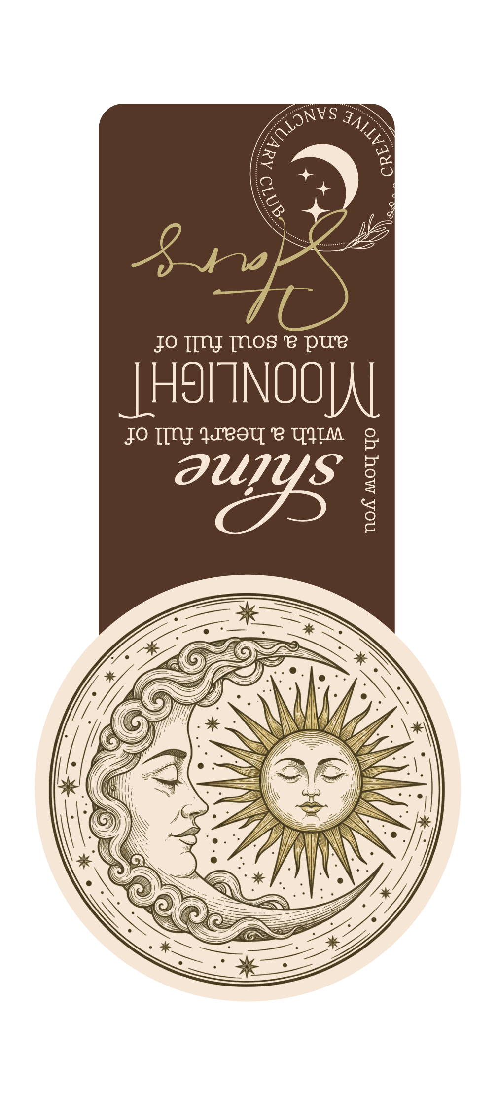 Sun & Moon Embrace Magnetic Bookmark