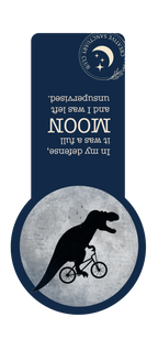 Dino on the Moon Die-Cut Magnetic Bookmark