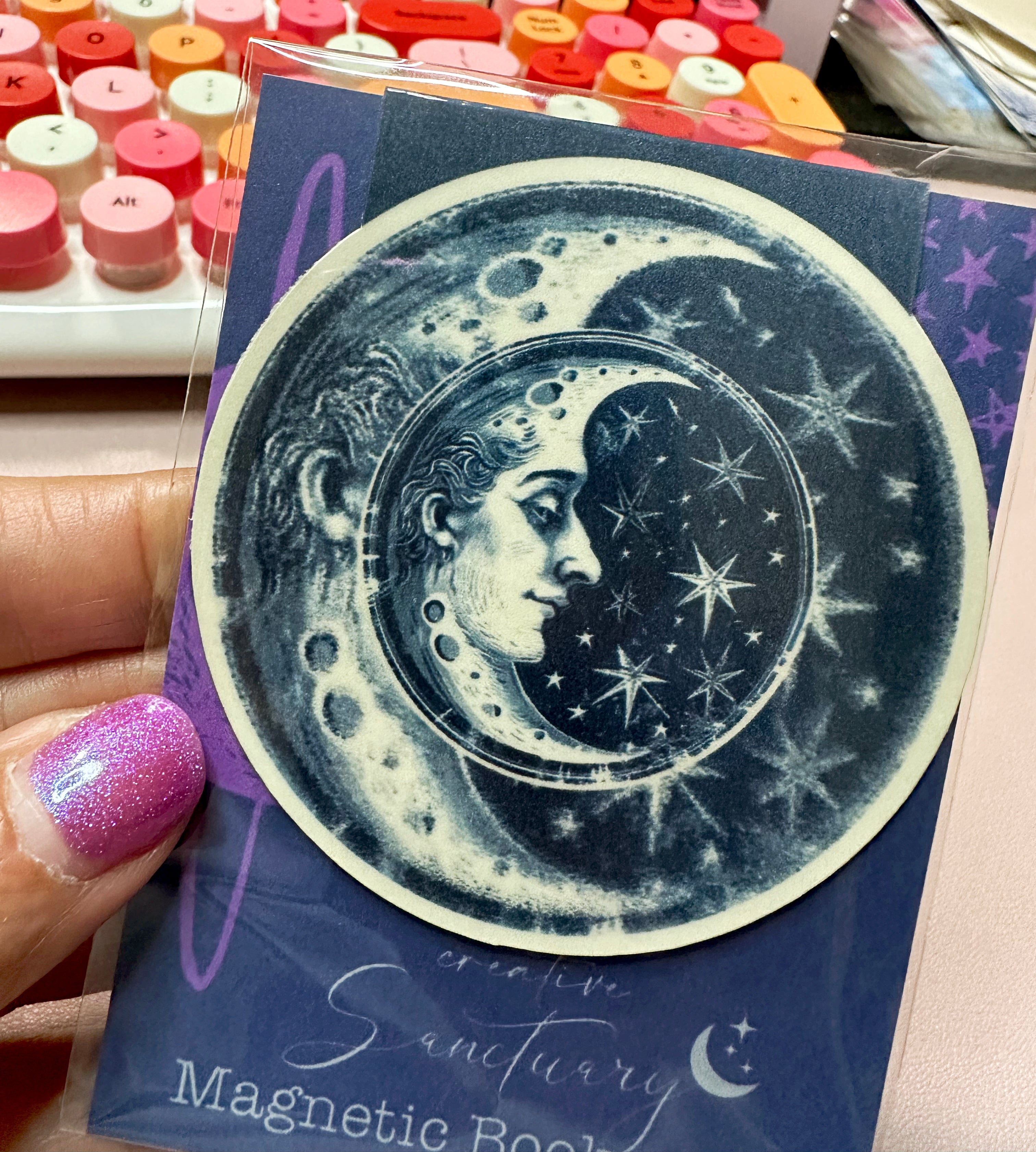 Poetic Moon Magnetic Bookmark